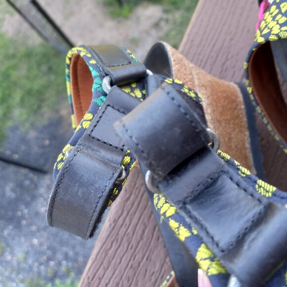 Birkenstock Papillio Eve Pap Texture Black Multi Color Wedge Sz 38 US 7 - 7.5 - Picture 6 of 16